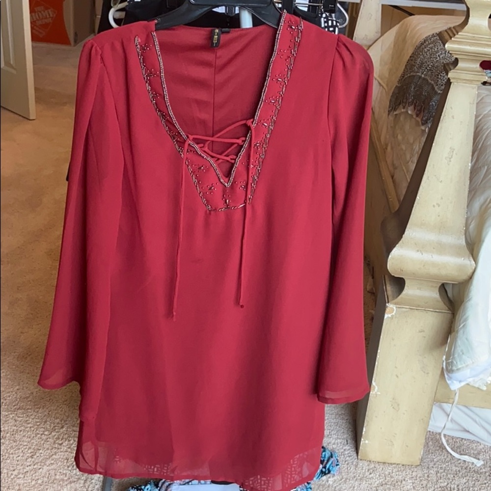 Red Long Sleeve Dress